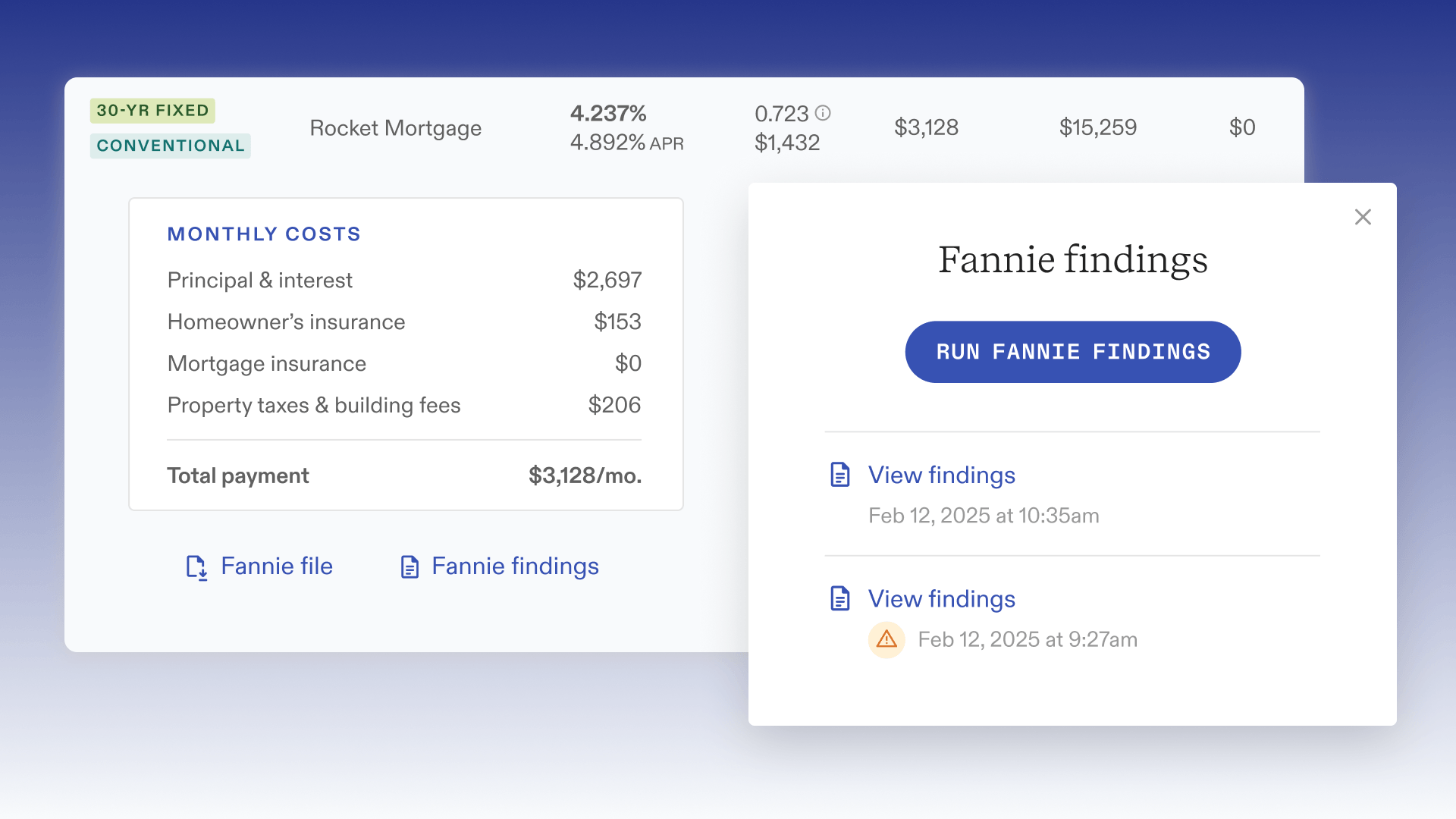 lender overlays, handled screenshot