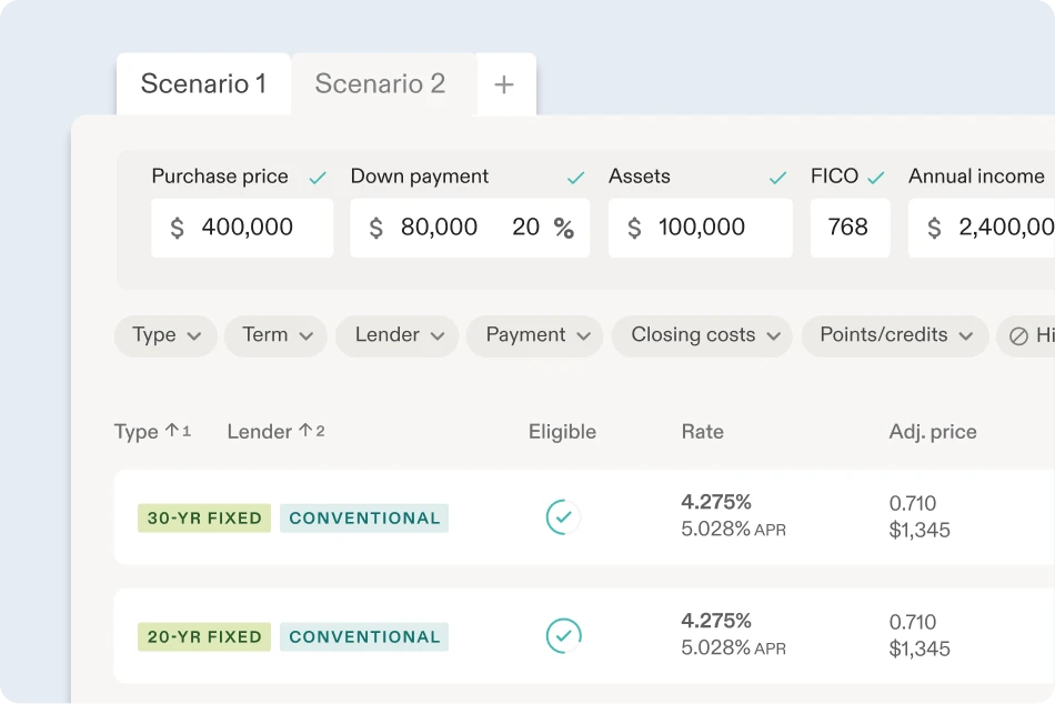 powered by your pricing engine screenshot
