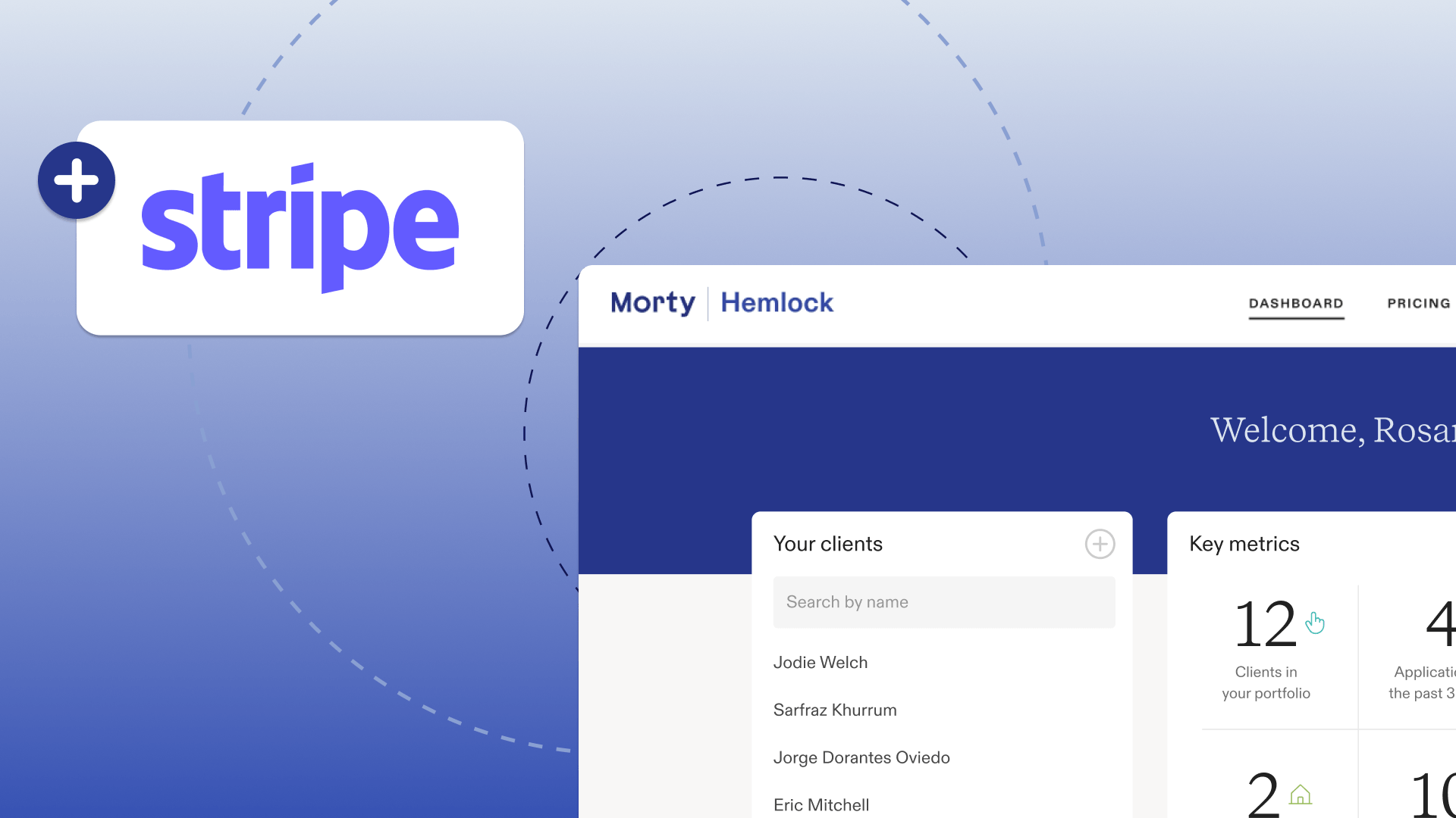 Stripe dashboard linked within Hemlock platform