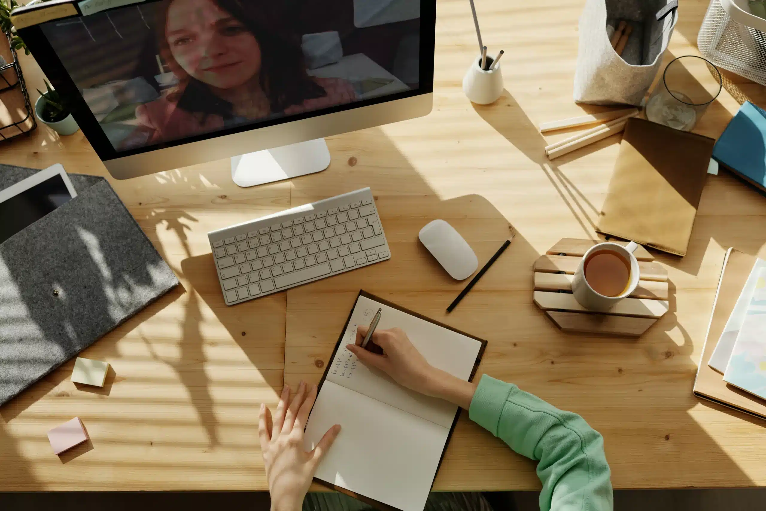 person working at a desk