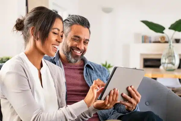 couple doing online banking