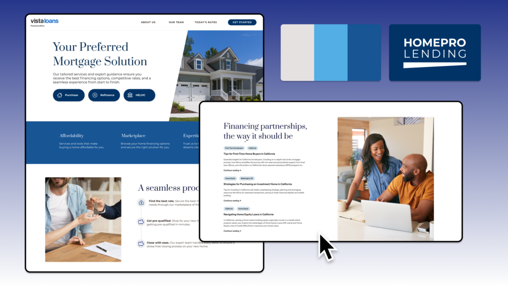 brand and website templates for mortgage brokers