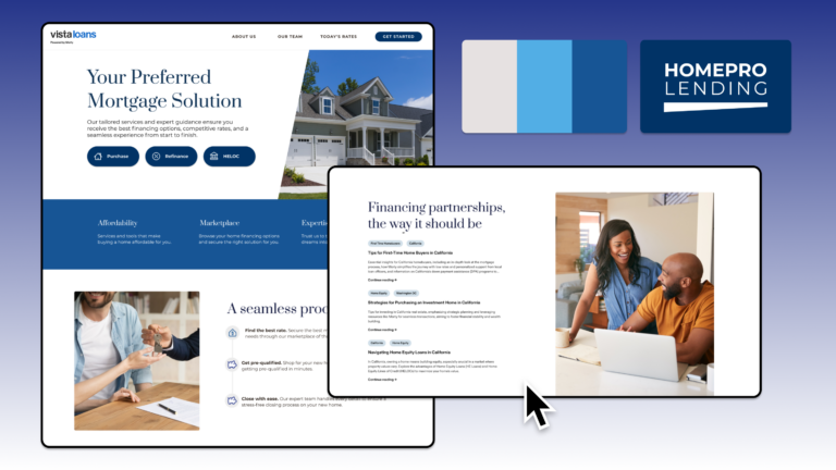brand and website templates for mortgage brokers
