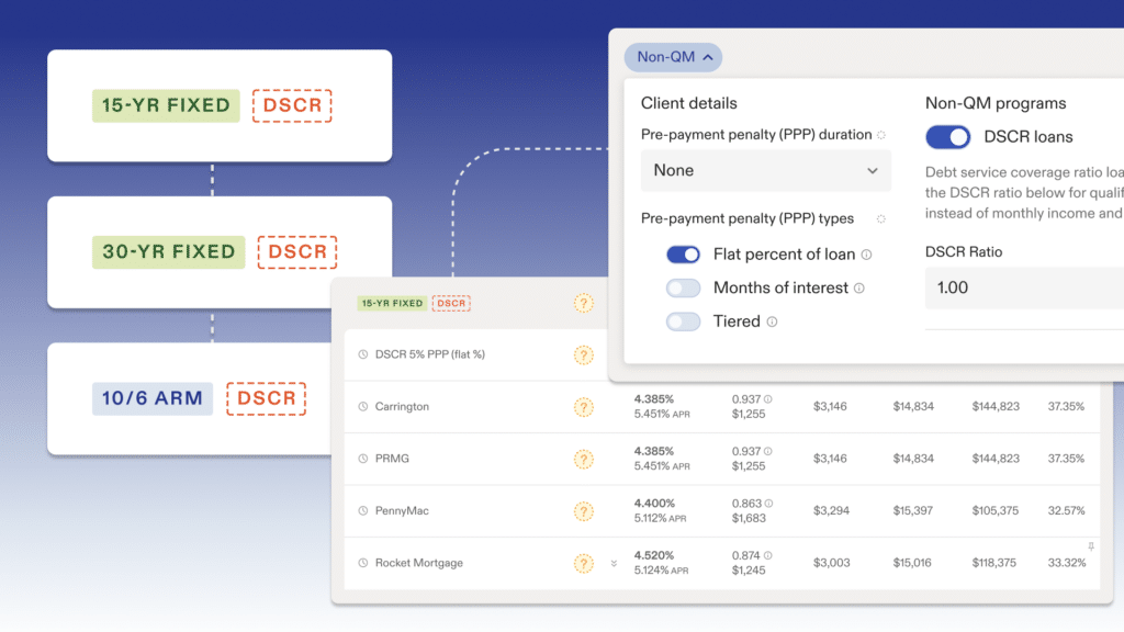 dscr and non-qm loans in Morty pricing engine