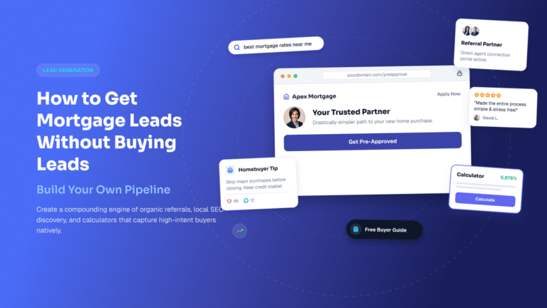 Getting mortgage leads